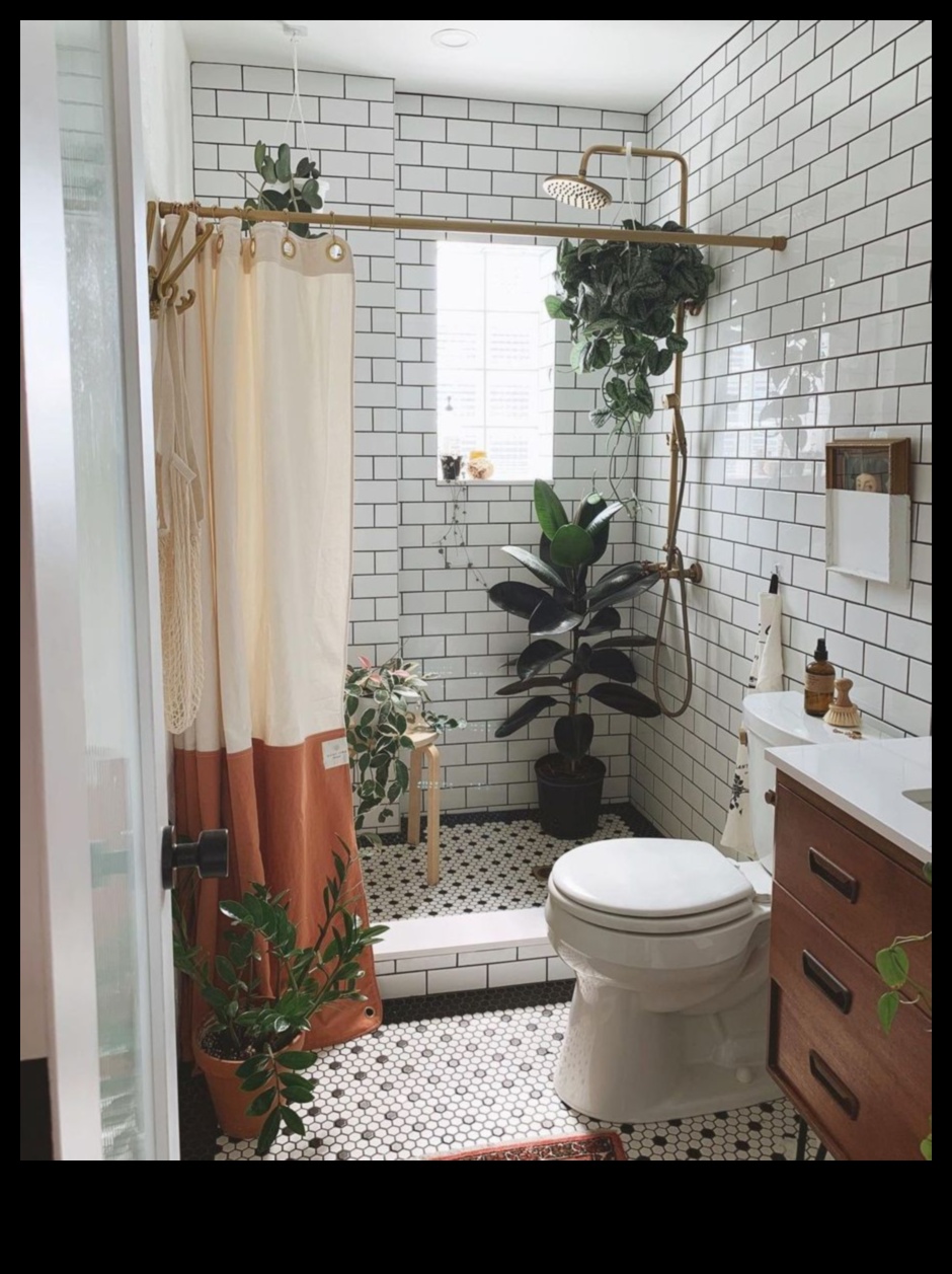 מהם כמה רעיונות לעיצוב חדר אמבטיה בוהמי לחלל קטן?