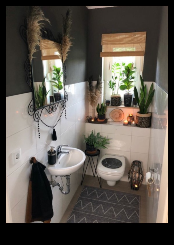 מהם כמה רעיונות לעיצוב חדר אמבטיה בוהמי לחלל קטן?